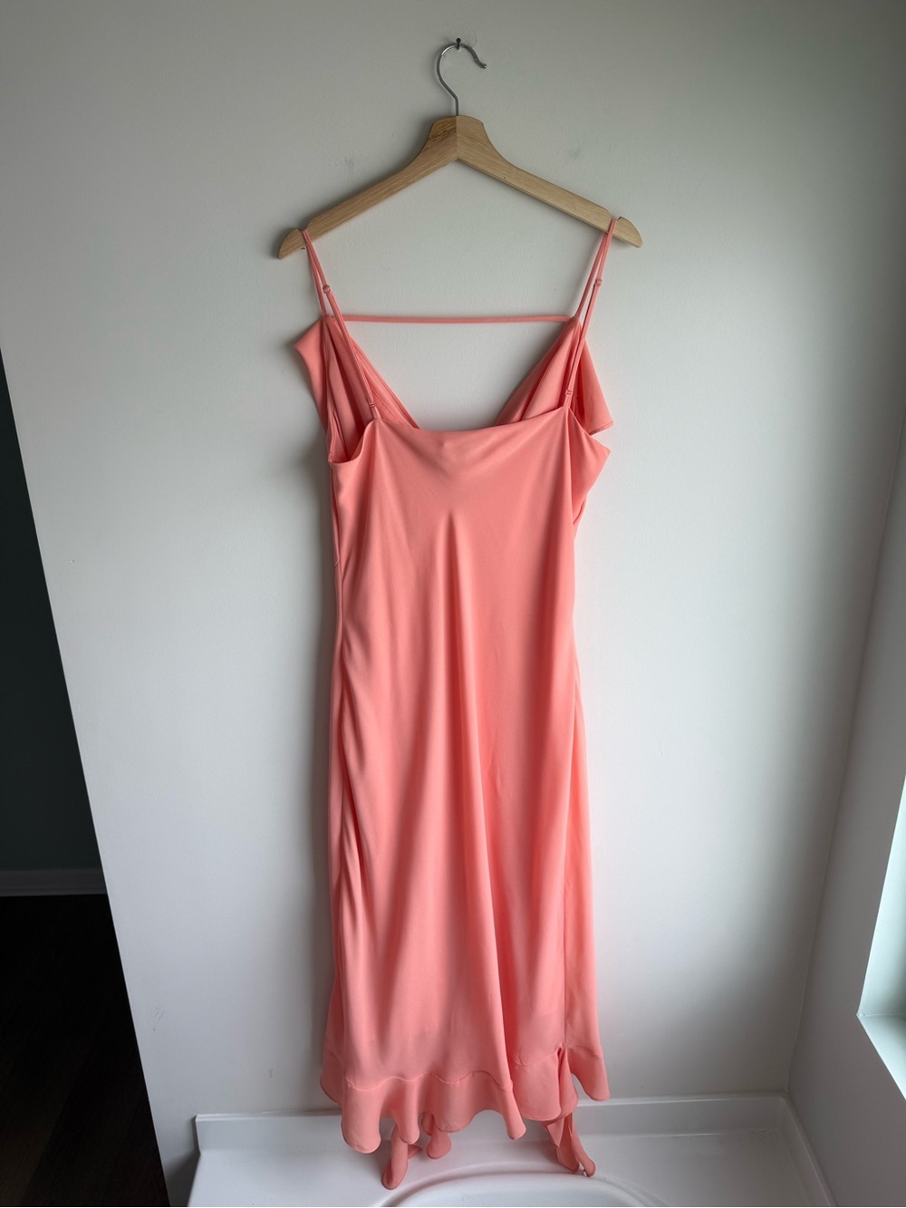 Mare Mare for Anthropologie NWT Coral Cowl Neck Ruffle Midi Dress XL - Picture 3 of 6
